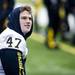 Linebacker Jake Ryan on the sidelines during the Michigan spring football game on Saturday, April 13. AnnArbor.com I Daniel Brenner